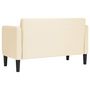 Voir la diapositive 5 : VIDAXL Canape causeuse creme 109 cm tissu velours cotele