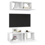 Voir la diapositive 3 : VIDAXL Ensemble de meubles TV 2 pcs Blanc Bois d'ingenierie