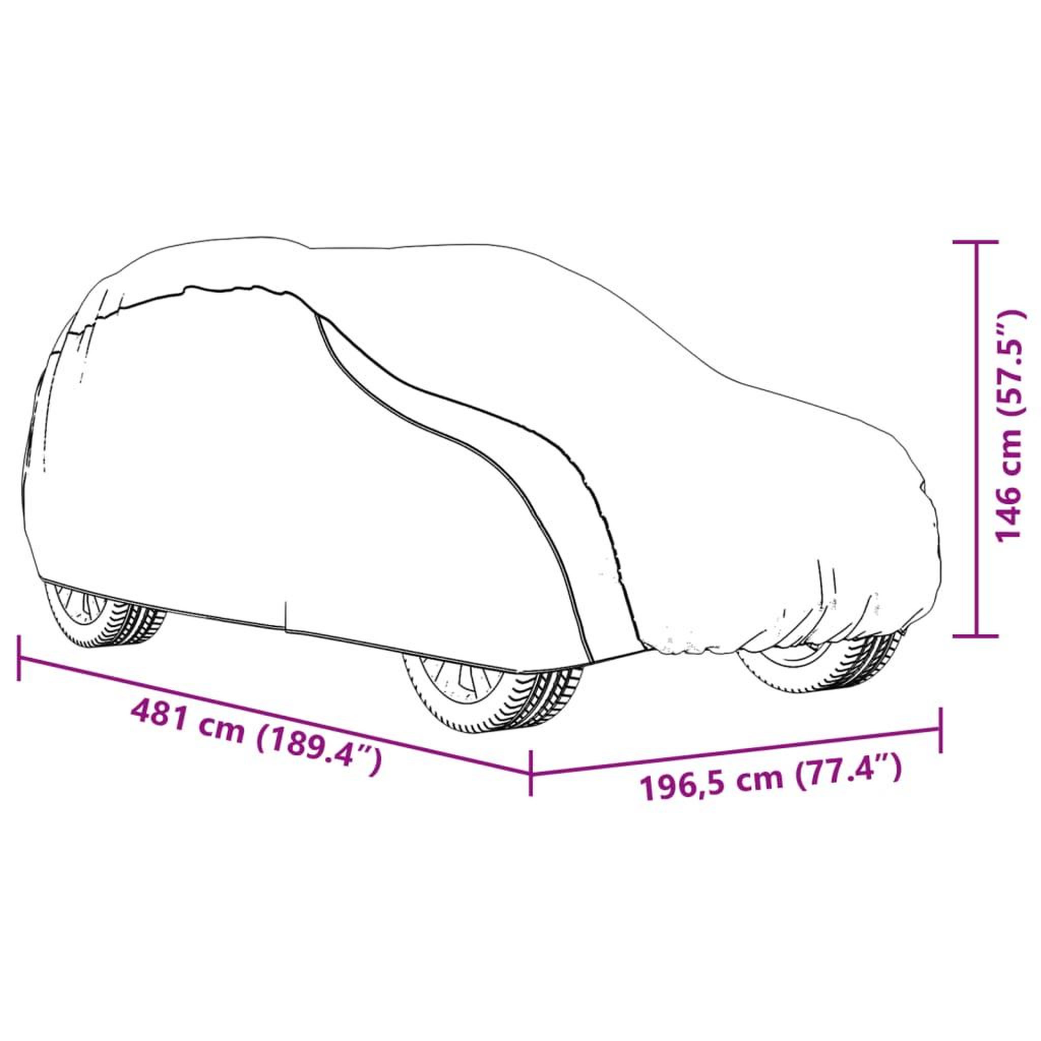 Voir la diapositive 6 : VIDAXL Housse de voiture SUV avec sangles a boucle complete L PEVA