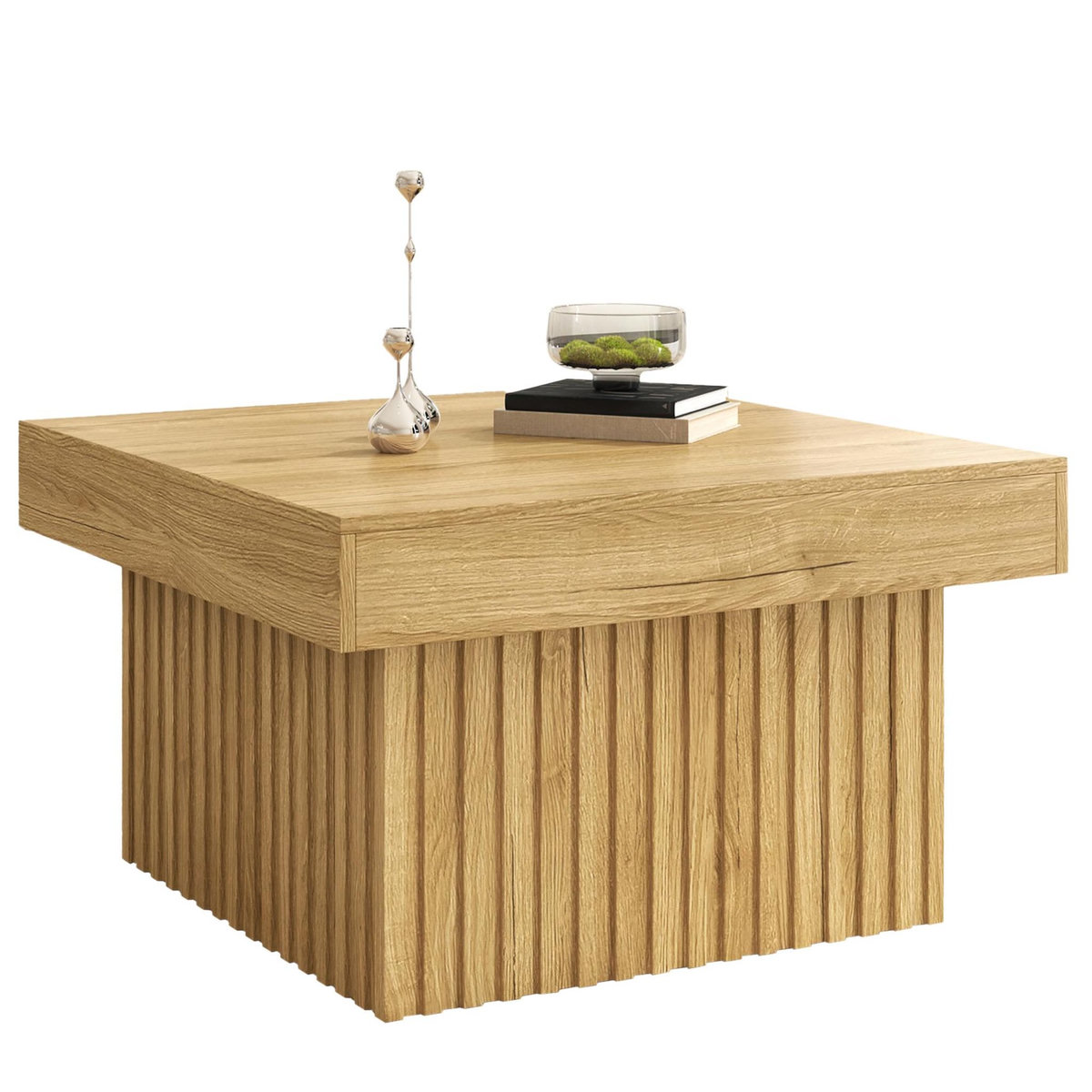 MERAX Table basse carrée naturel - 79x79 cm mdf