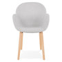Voir la diapositive 2 : Paris Prix Chaise Design en Tissu  Fiano  88cm Gris & Naturel