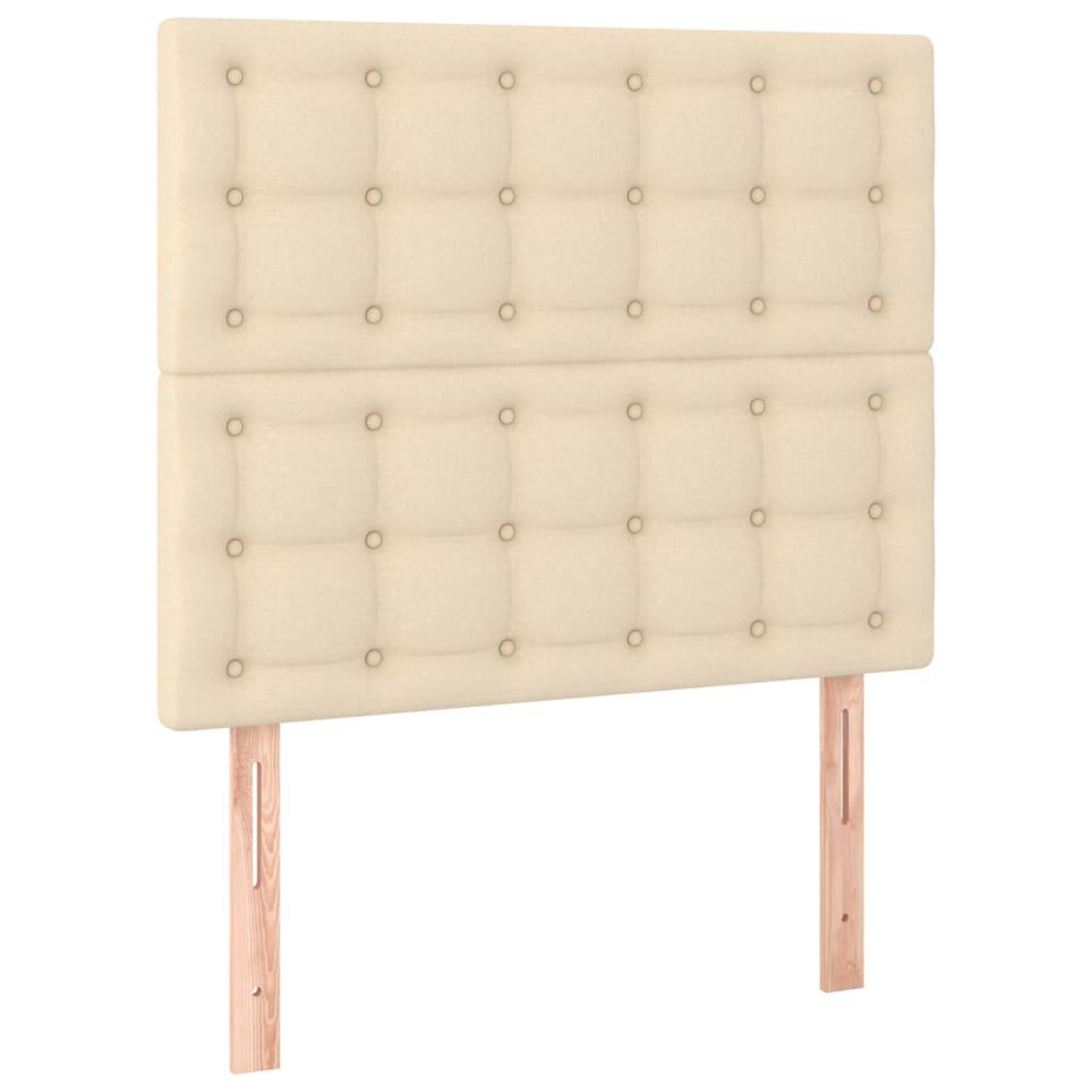 Voir la diapositive 4 : VIDAXL Tete de lit a LED Creme 90x5x118/128 cm Tissu