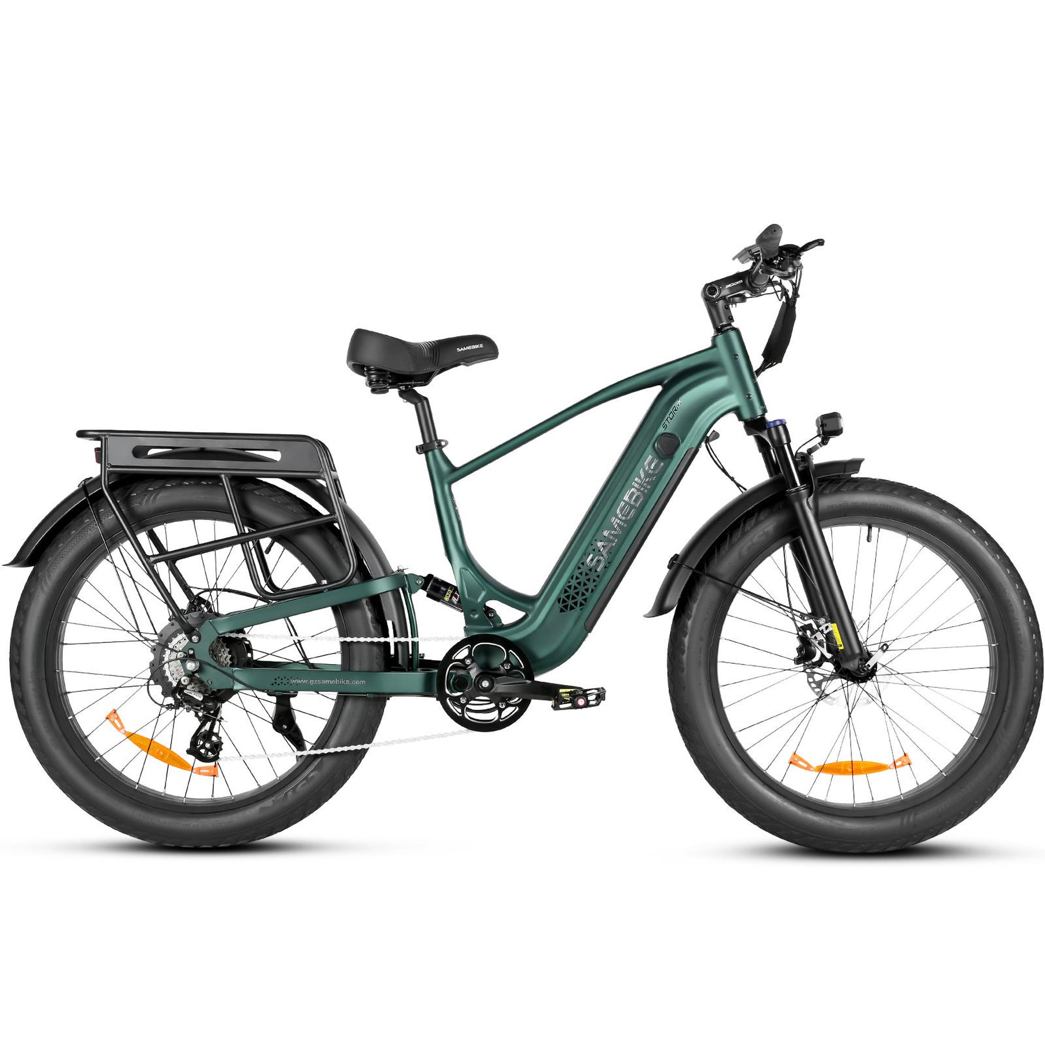 Voir la diapositive 2 : SAMEBIKE Vélo électrique à gros pneus à suspension complète SAMEBIKE STORM