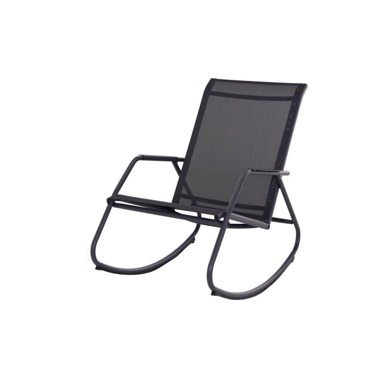 Proloisirs Fauteuil basculant de jardin Noa Rocking - graphite/gris 61 x 90 x 100 cm
