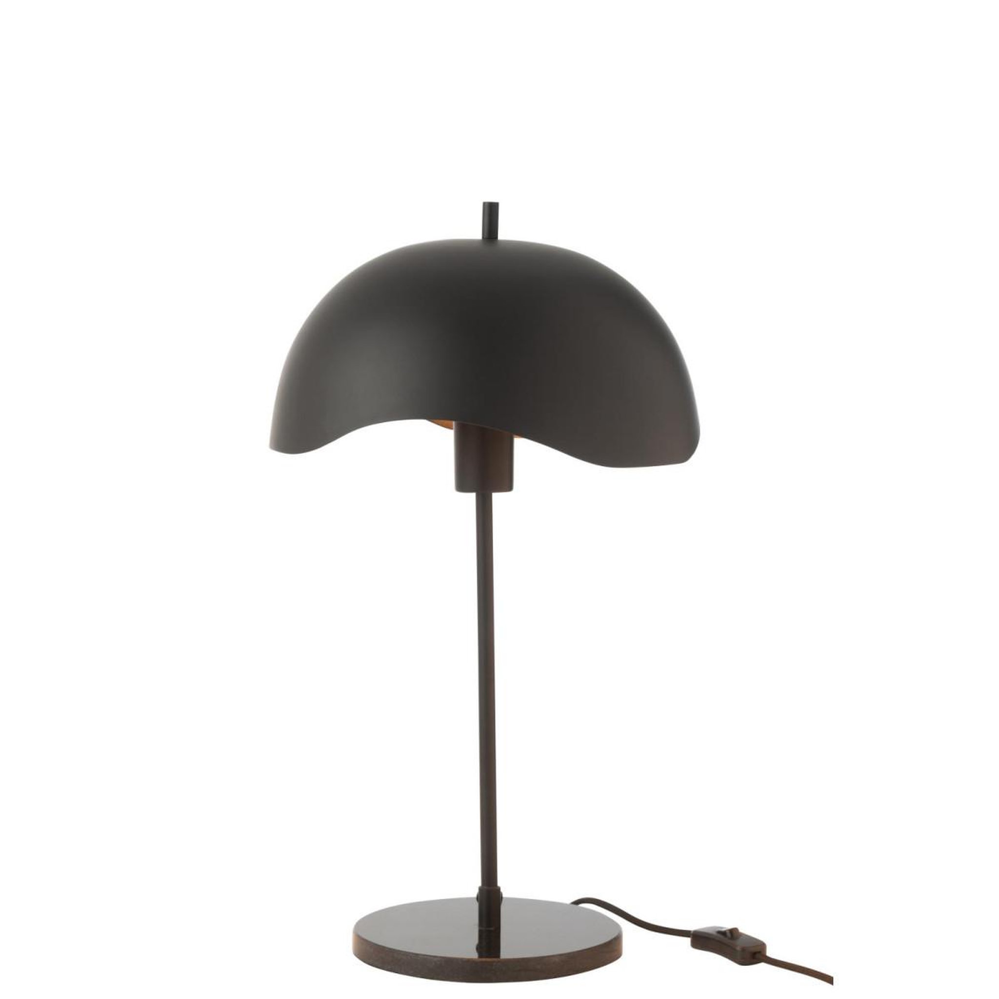 Voir la diapositive 3 : J-LINE Lampe à poser en métal  elias  56cm noir