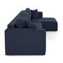 Voir la diapositive 4 : BEST MOBILIER Topaze - canapé d'angle déhoussable réversible 4 places en tissu