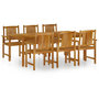 Voir la diapositive 2 : VIDAXL Ensemble a manger de jardin 7 pcs Bois d'acacia massif