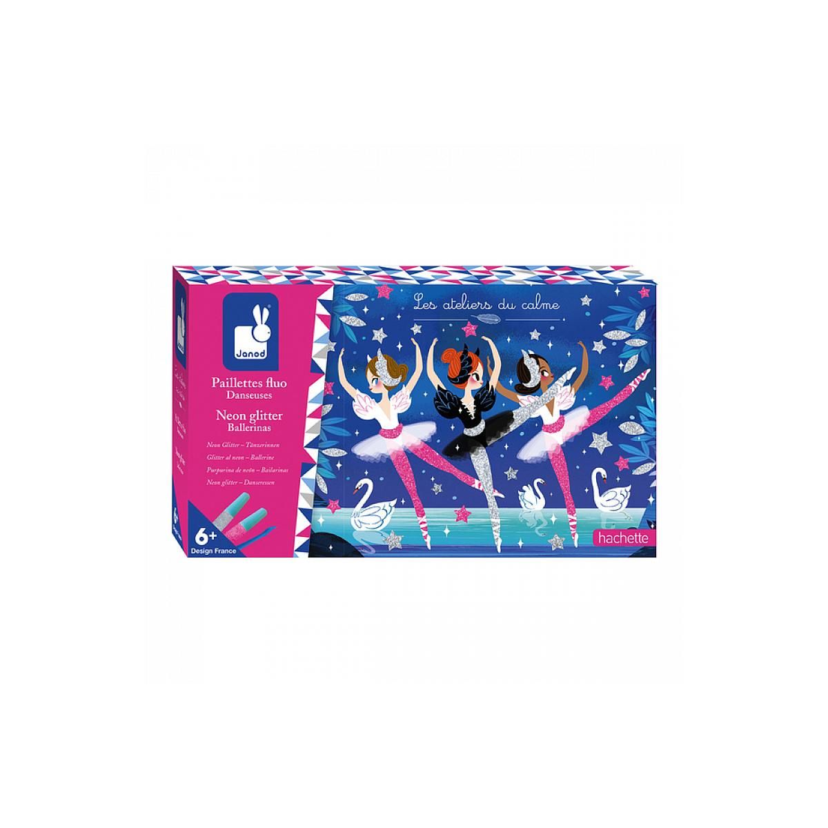 Juratoys-Janod Kit creatif Paillettes fluo danseuse