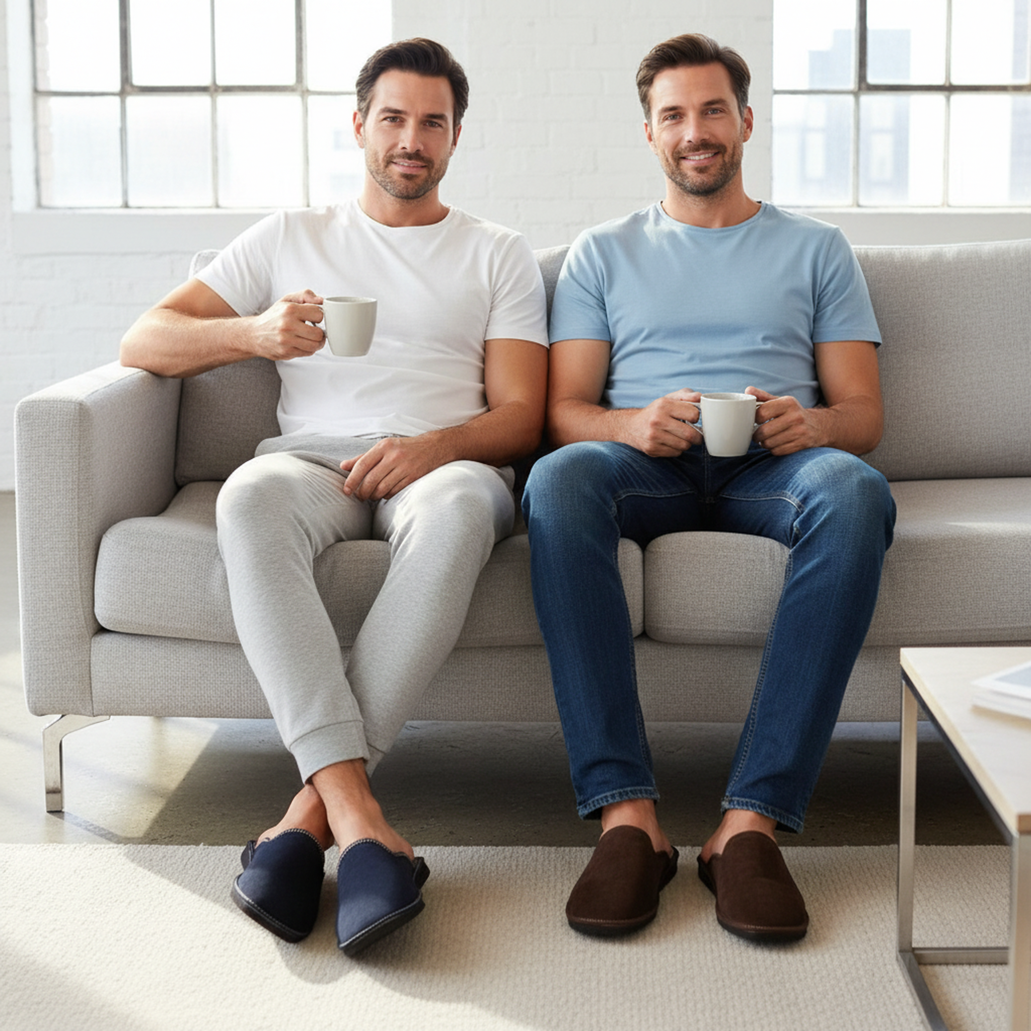 Voir la diapositive 4 : OZABI Ozabi pack de 2 paires pantoufles mules homme fabriquées en espagne