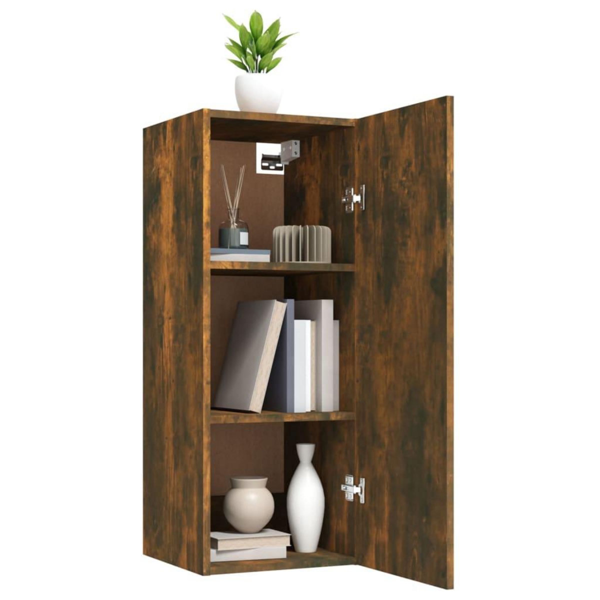 VIDAXL Armoire murale Chene fume 34,5x34x90 cm Bois d'ingenierie