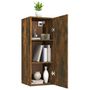 Voir la diapositive 4 : VIDAXL Armoire murale Chene fume 34,5x34x90 cm Bois d'ingenierie