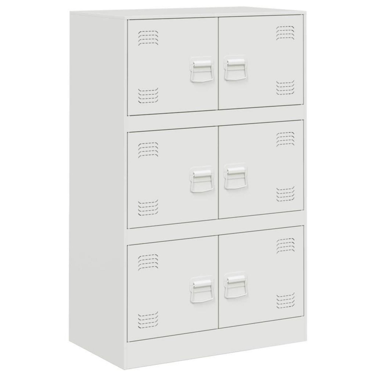 VIDAXL Buffet blanc 67x39x107 cm acier