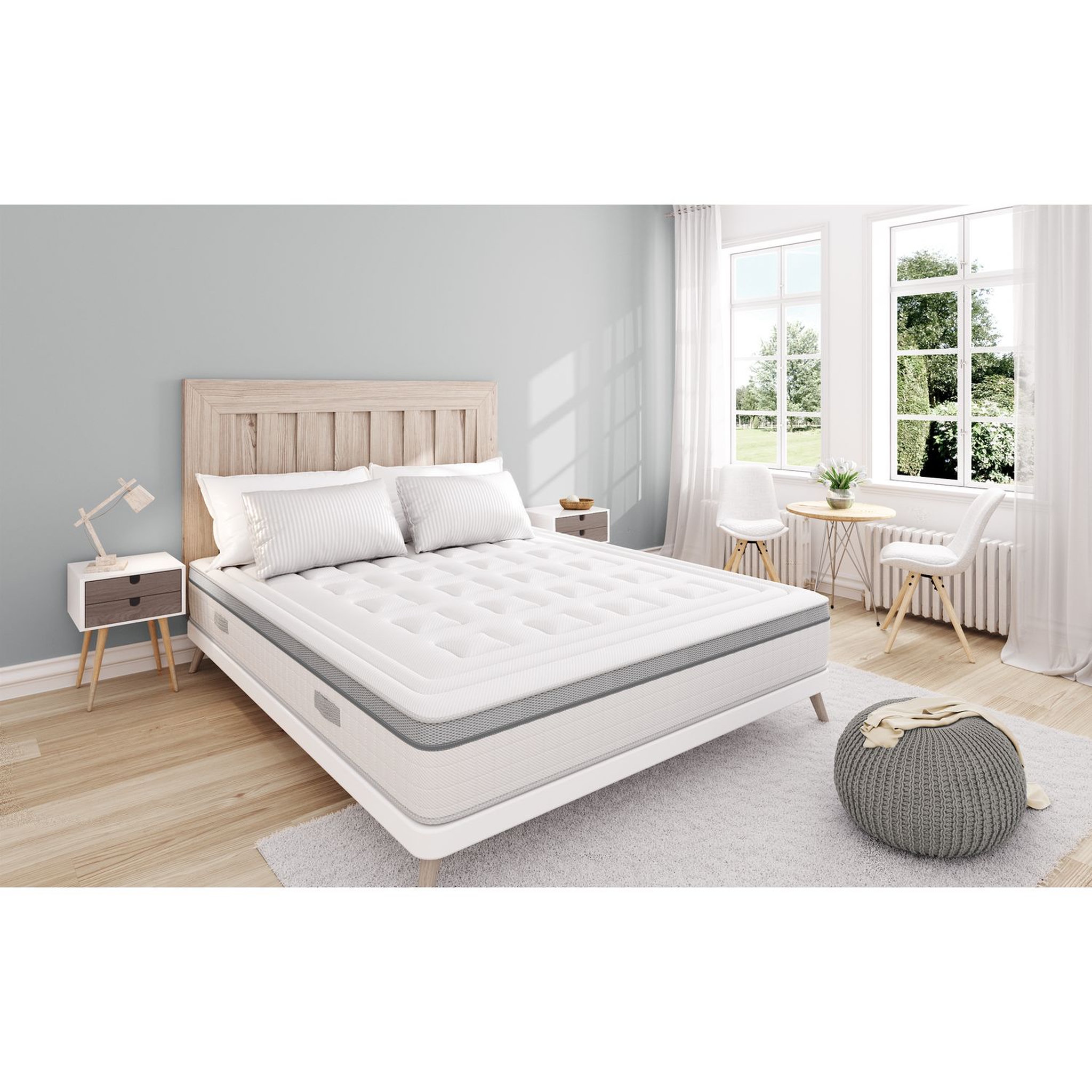 Voir la diapositive 4 : OBED  Matelas ressorts 180x200cm MEMORY SPRING 