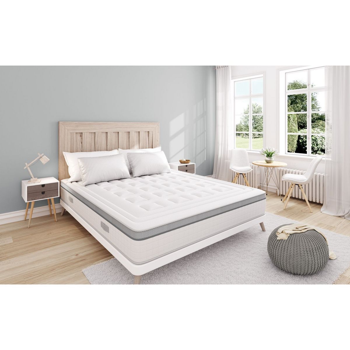 OBED  Matelas ressorts 180x200cm MEMORY SPRING 