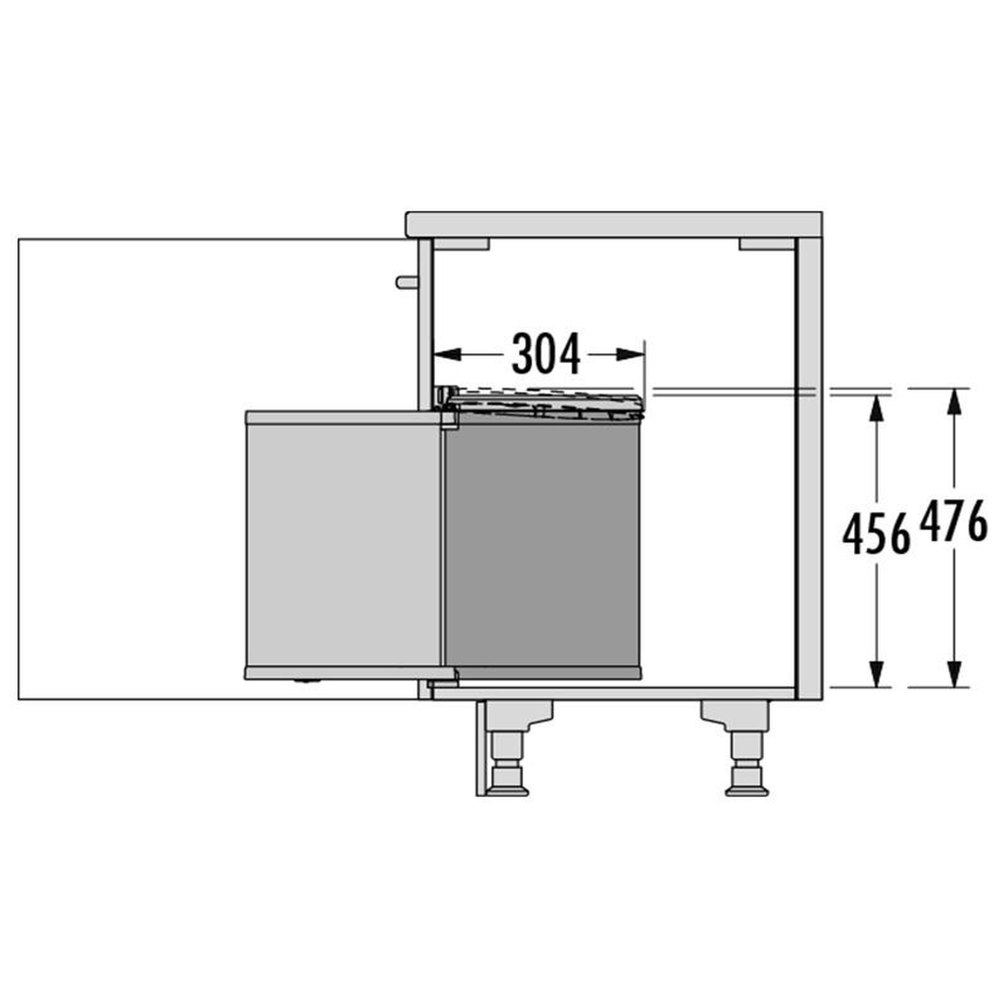 Voir la diapositive 3 : HAILO Poubelle encastrable sous évier 20l hailo as mono