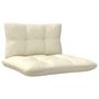 Voir la diapositive 4 : VIDAXL Canape 4 places de jardin et coussins creme Bois de pin solide
