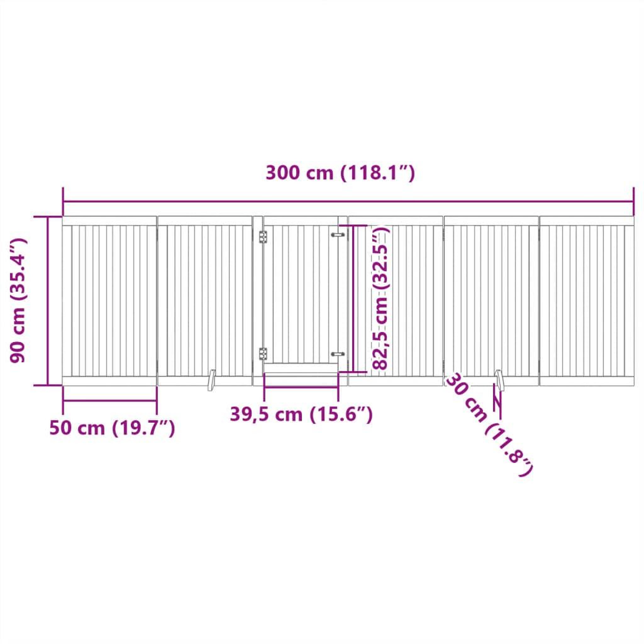 Voir la diapositive 6 : VIDAXL Barriere pour chiens avec porte 6 panneaux bois de peuplier