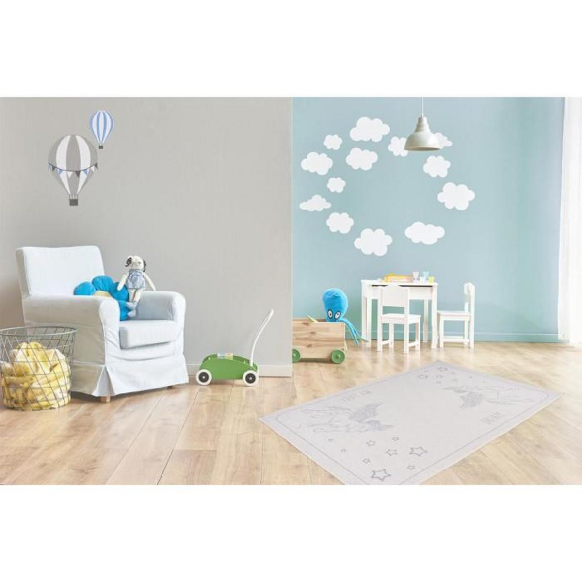 Paris Prix Tapis Enfant Imprimé  Bambini III  Gris
