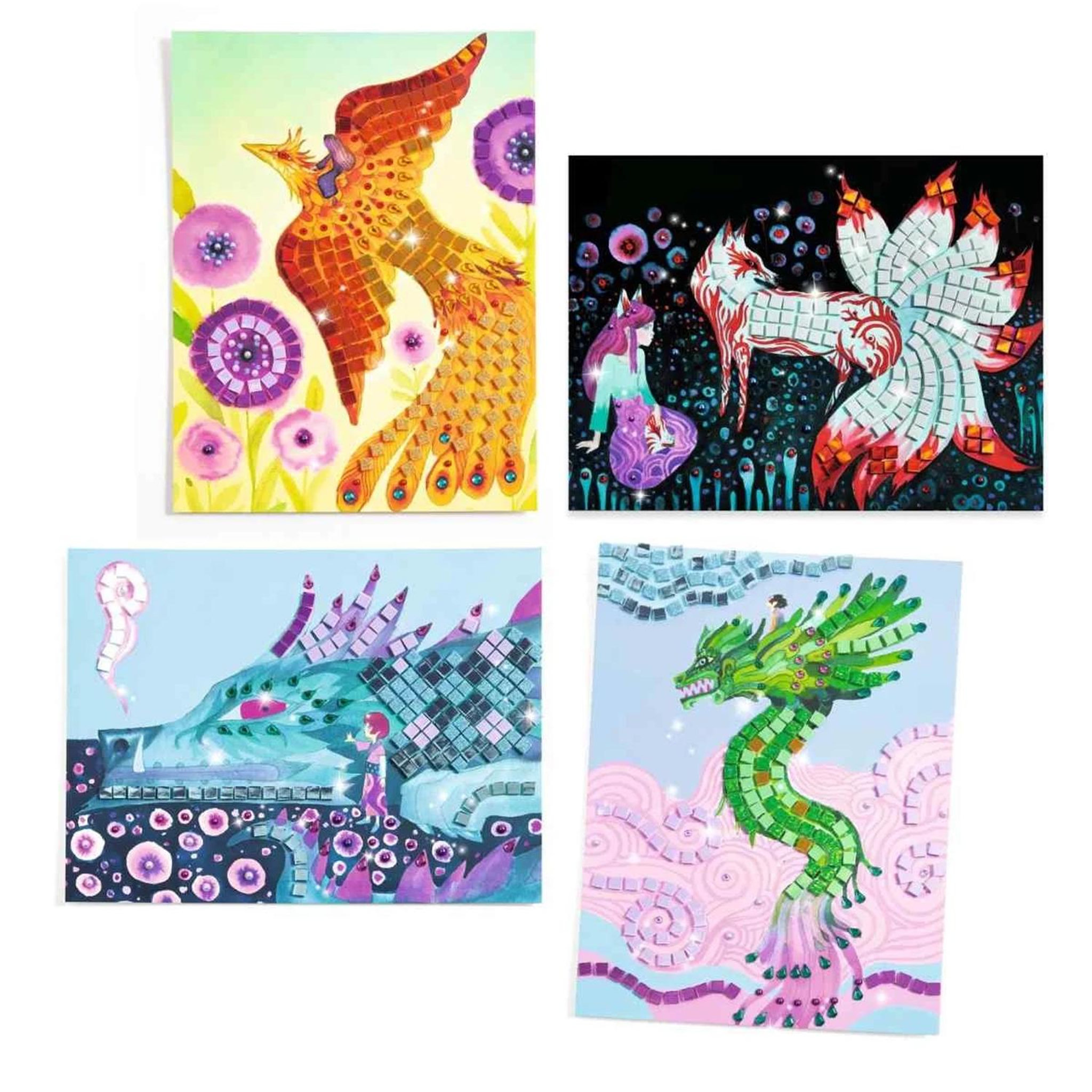 Voir la diapositive 4 : Djeco Coffret de Mosaique - Creatures Legendaires