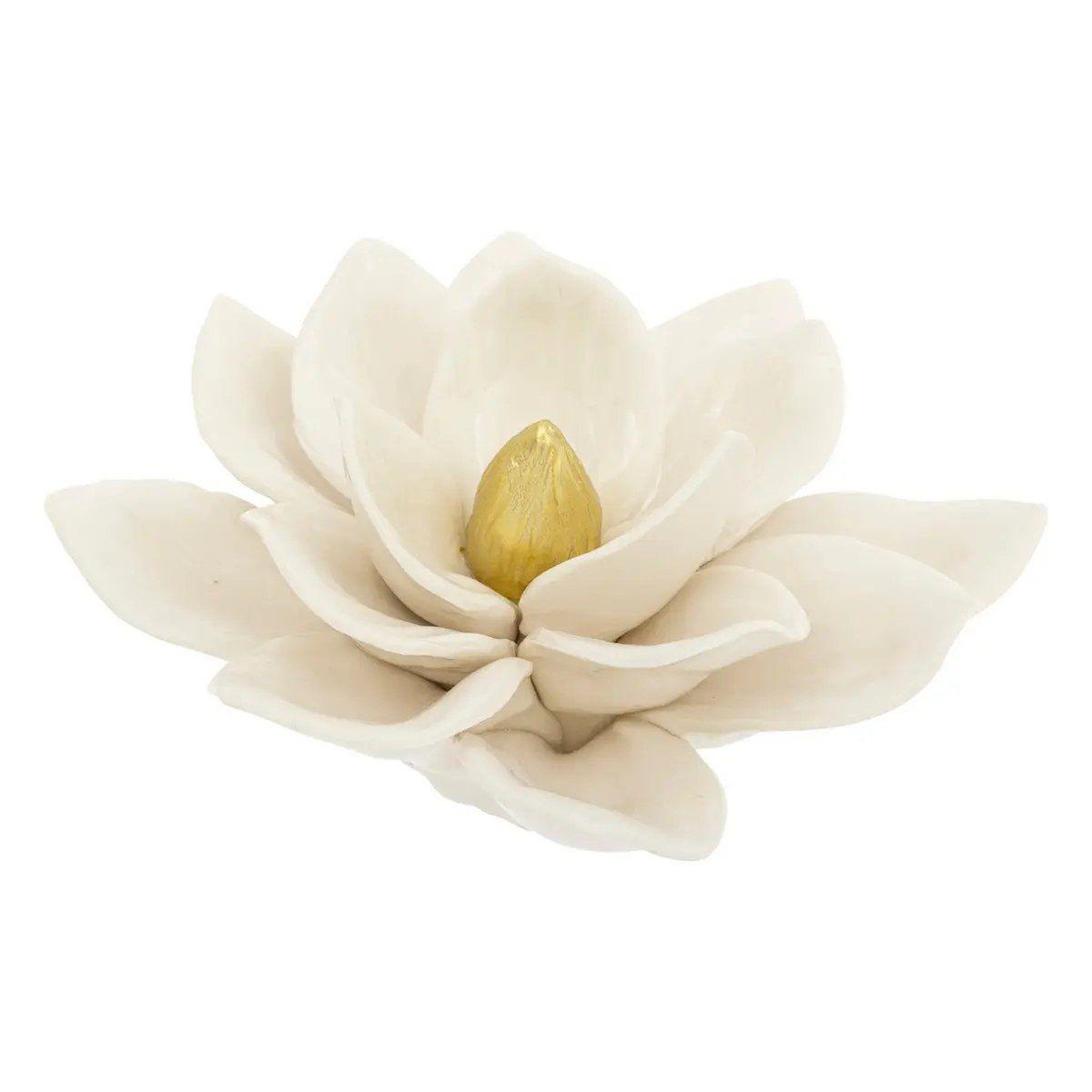 ATMOSPHERA Fleur déco à poser  lotus  14cm blanc