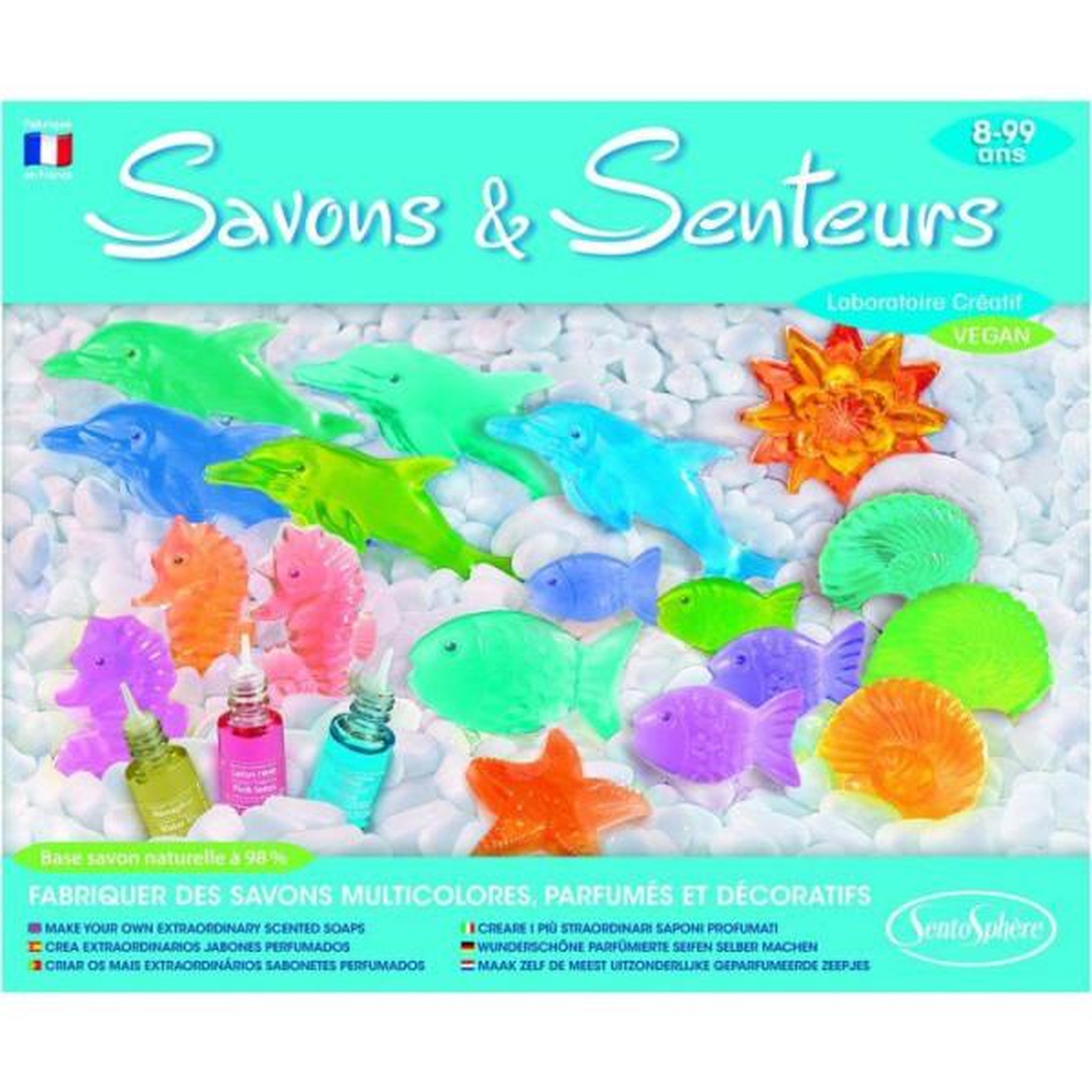 Voir la diapositive 4 : Sentosphere Kit cosmétique - sentosphere - savons et senteurs - mouler des savons - base glycérine - parfums et colorants - des 8 ans