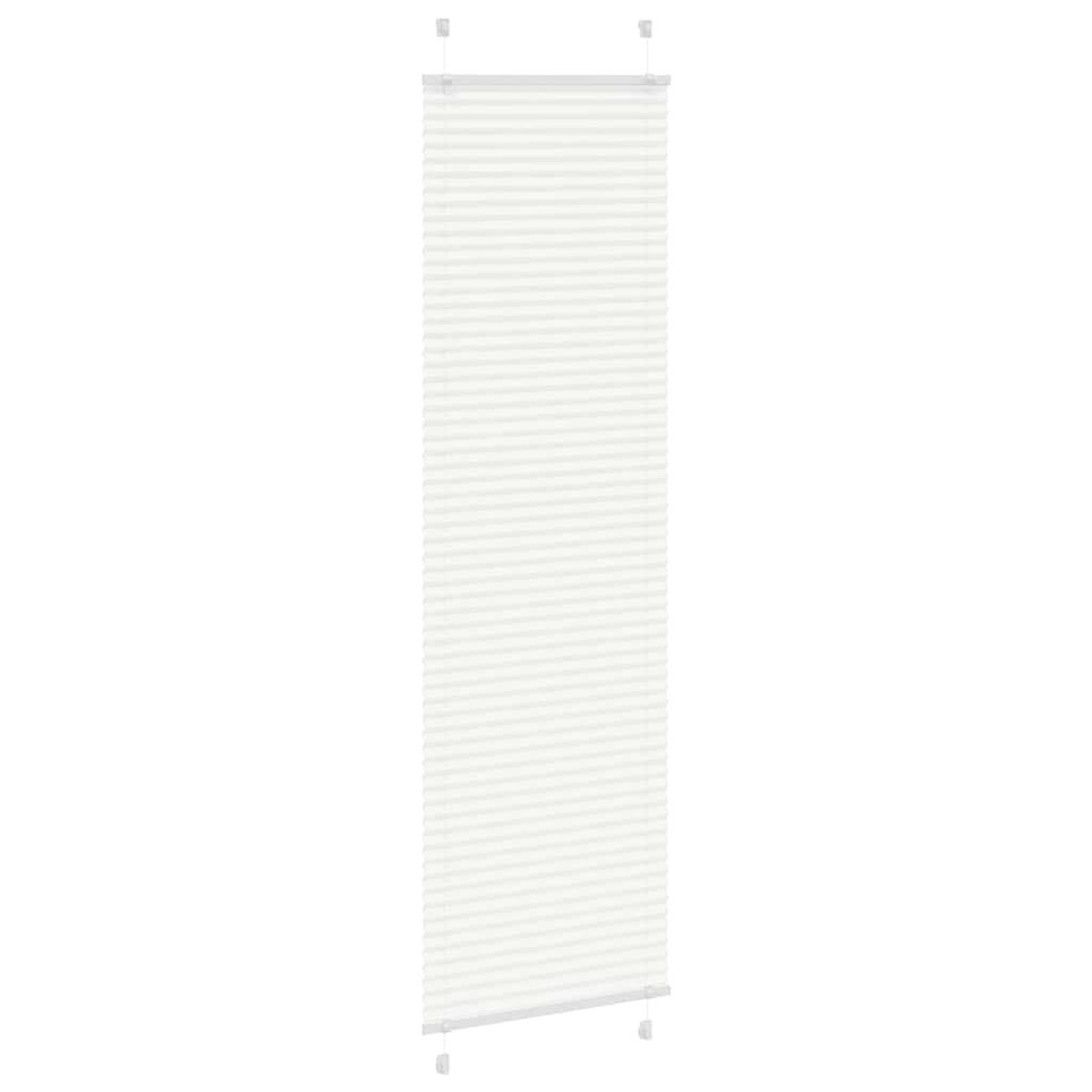 Voir la diapositive 3 : VIDAXL Store plisse blanc 55x200 cm largeur du tissu 54,4 cm polyester