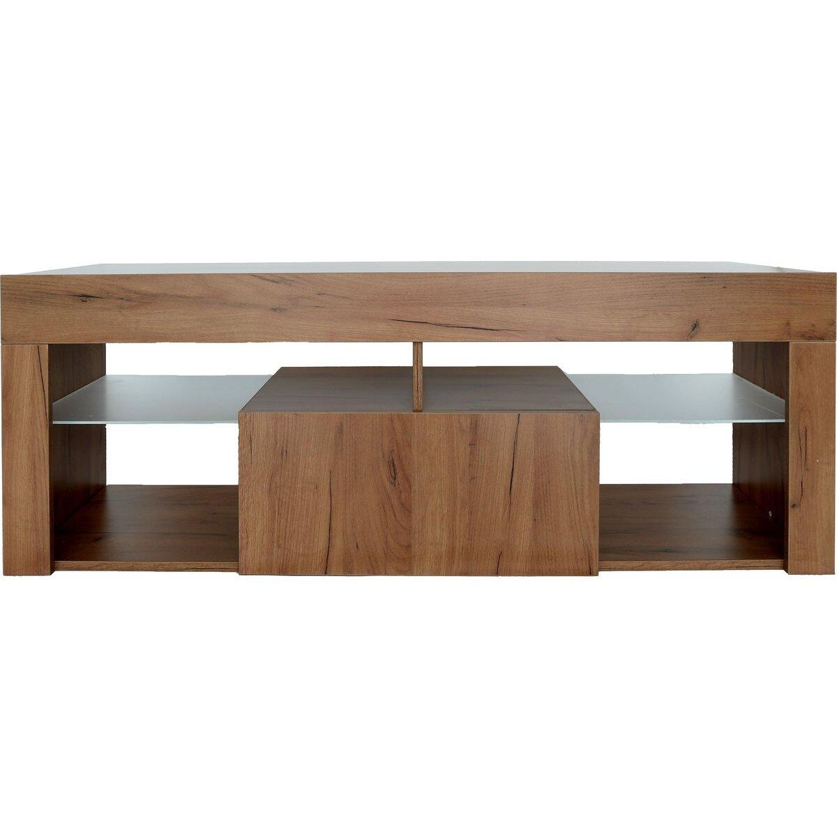Habitat et Jardin Meuble TV design bois  Hugo  - 140 x 40 x 50 cm - Marron