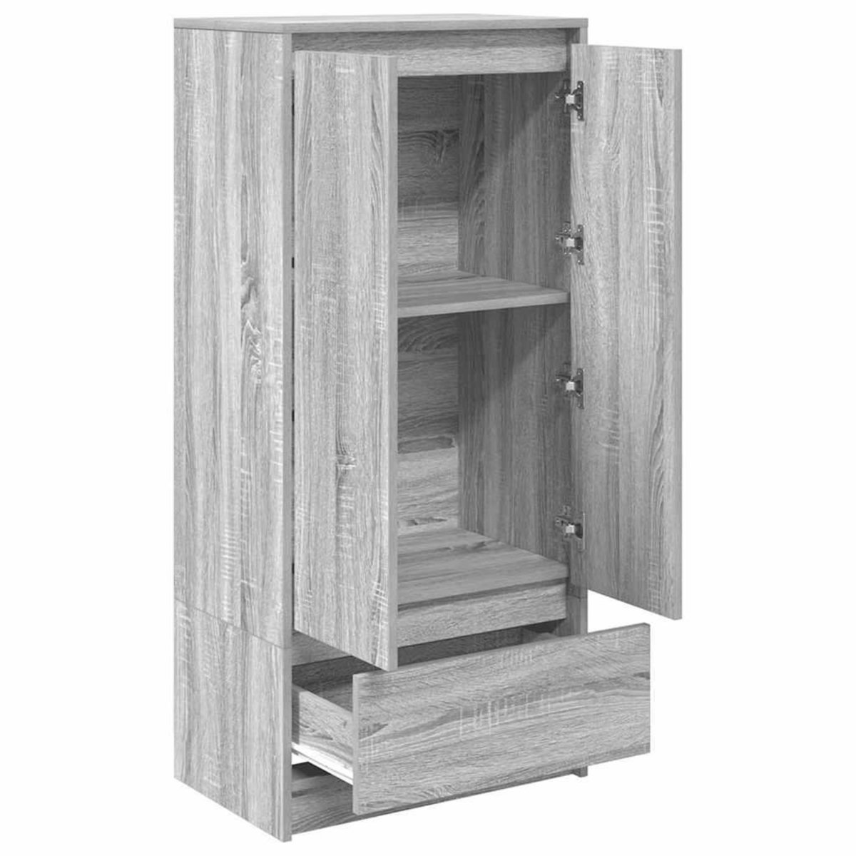 VIDAXL Armoire tiroir sonoma gris 55,5x34x119,5 cm bois d'ingenierie