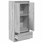 Voir la diapositive 5 : VIDAXL Armoire tiroir sonoma gris 55,5x34x119,5 cm bois d'ingenierie