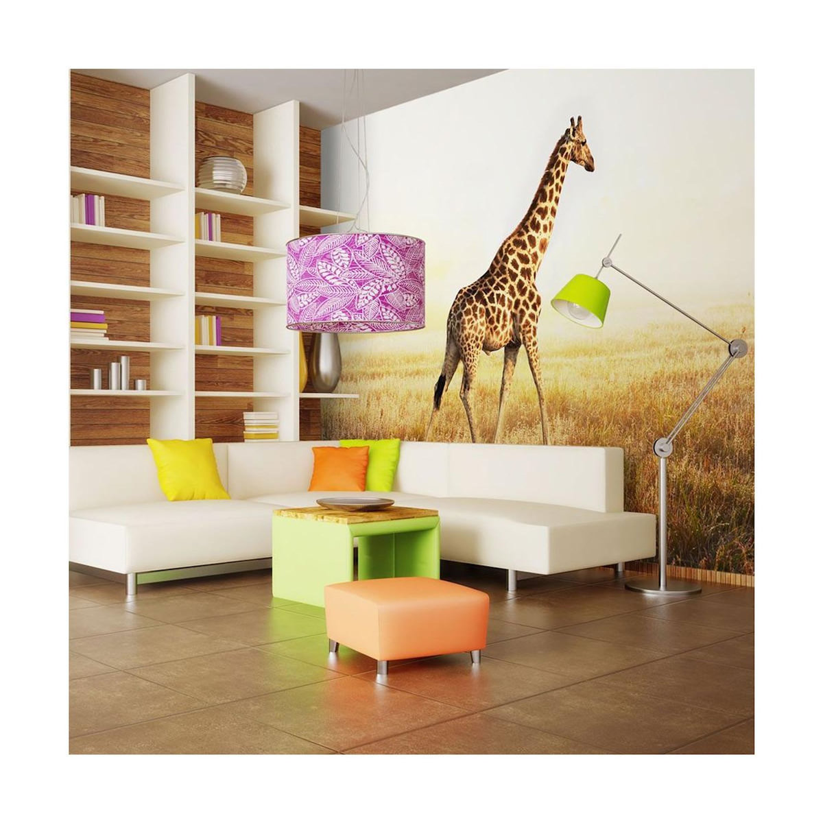 Paris Prix Papier Peint  Girafe Promenade