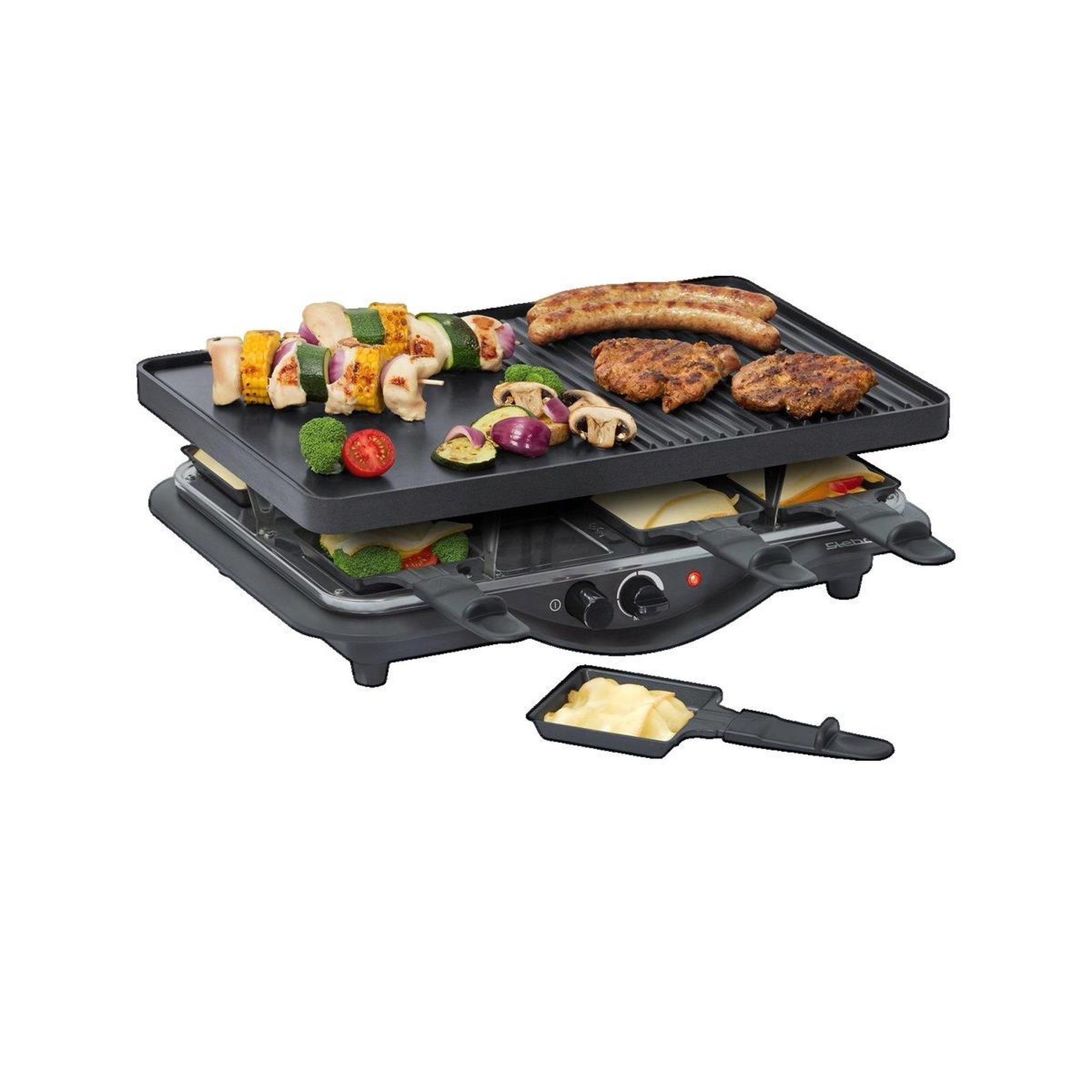 Voir la diapositive 3 : STEBA Appareil à raclette Steba RC 28 noir 6-8 personnes