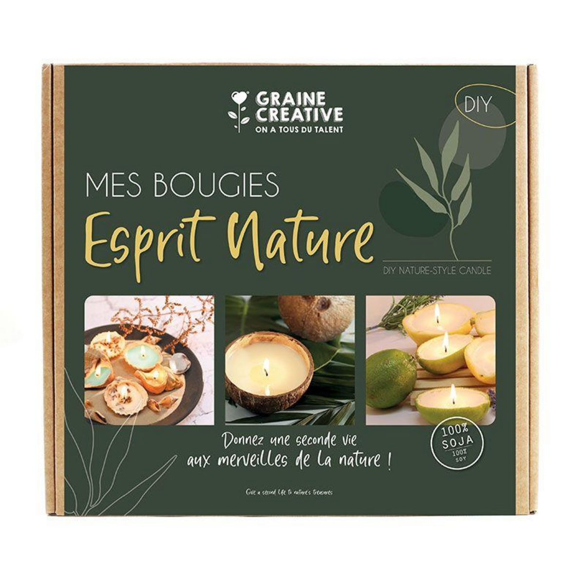 Graine créative Kit DIY bougies esprit nature