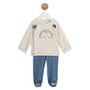 Voir la diapositive 1 : IN EXTENSO Ensemble de naissance sweat hérisson + pantalon molleton bébé garçon