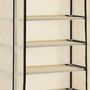 Voir la diapositive 5 : VIDAXL Armoire a chaussures avec housse Creme 57x29x162 cm Tissu
