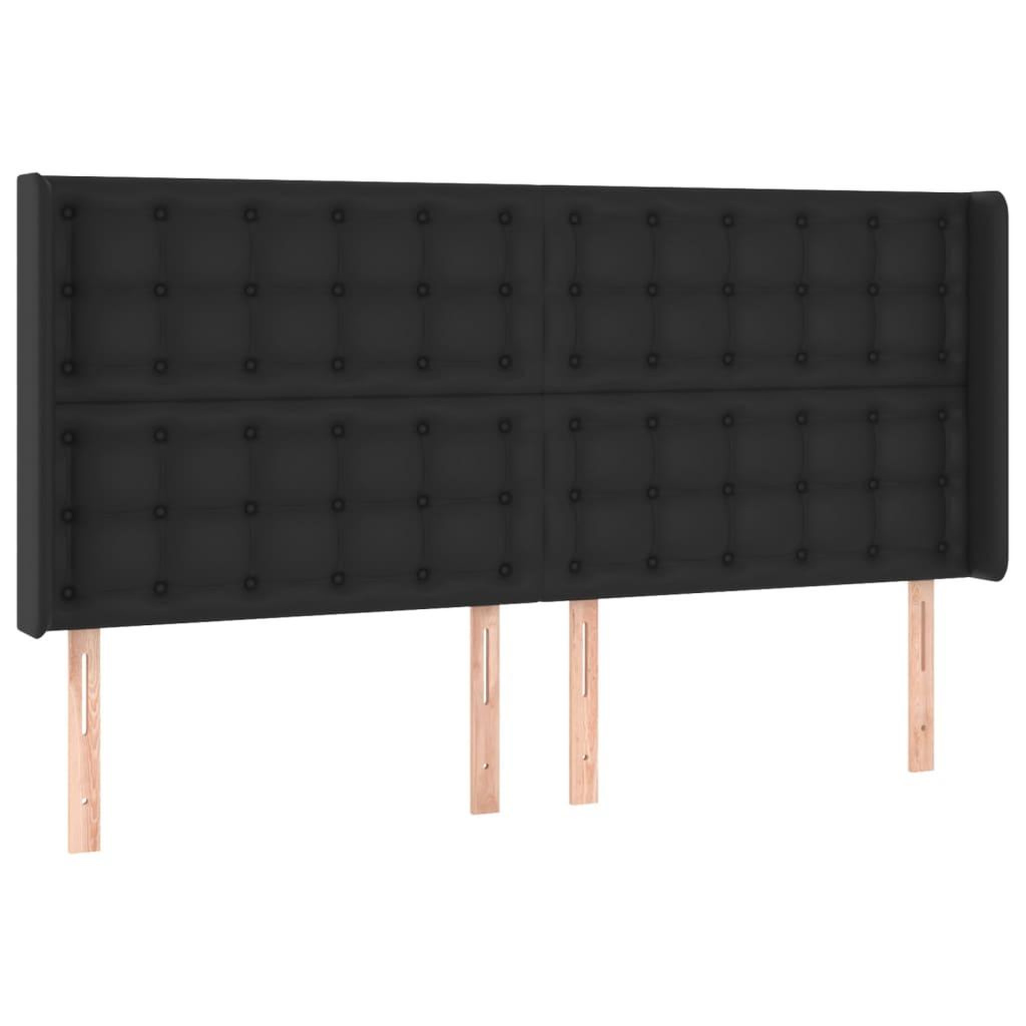 Voir la diapositive 3 : VIDAXL Tete de lit a LED Noir 183x16x118/128 cm Similicuir