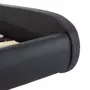 VIDAXL Cadre de lit Noir Similicuir 100x200 cm