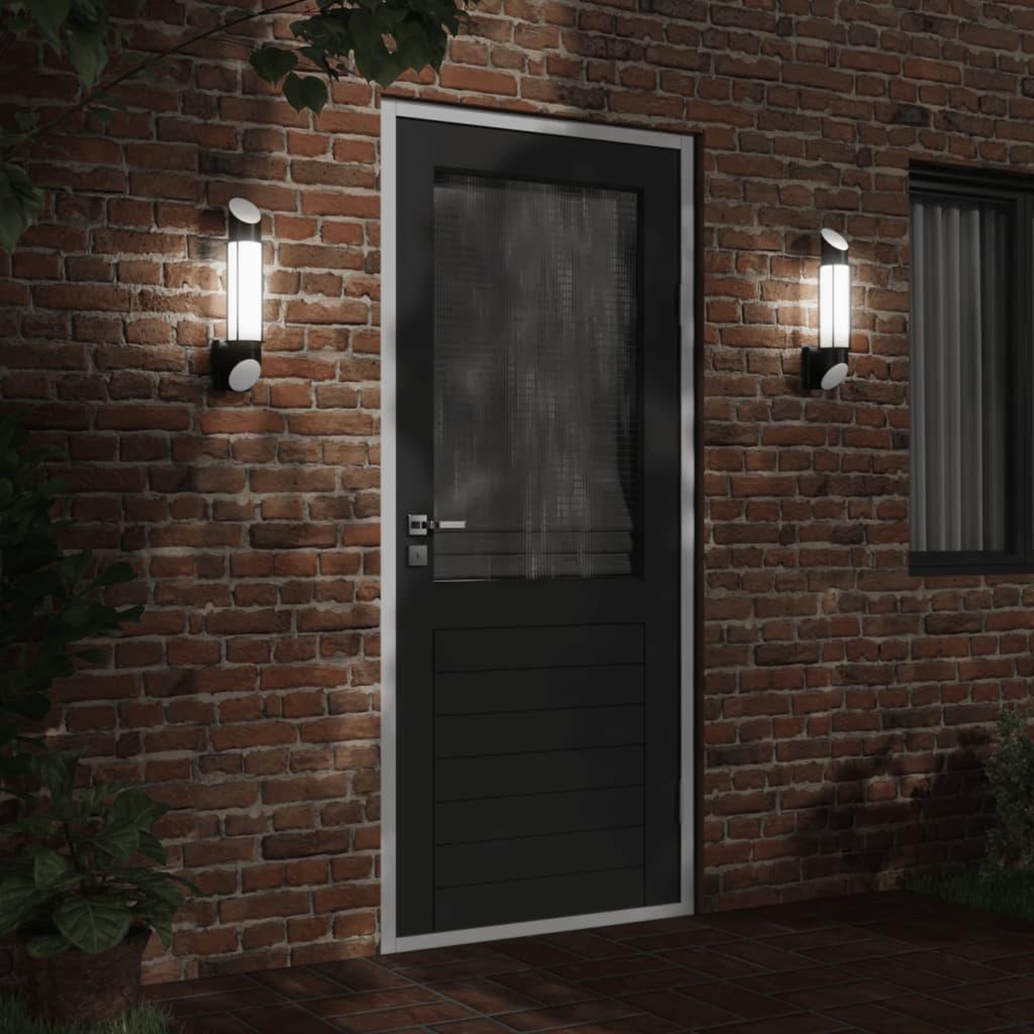 Voir la diapositive 3 : VIDAXL Appliques murales d'exterieur 2 pcs noir acier inoxydable