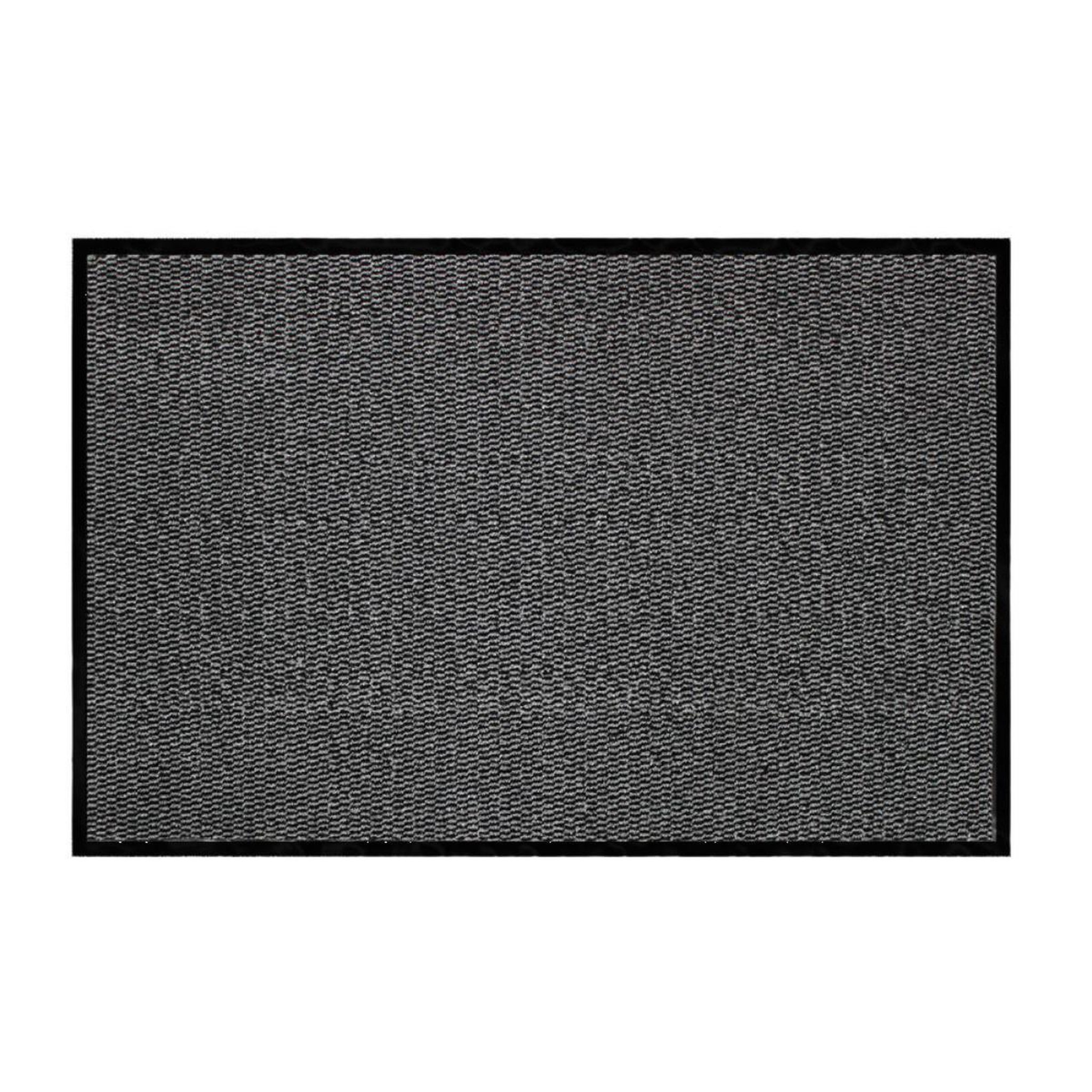 Douceur d'Intérieur Tapis d'Entrée Anti-Poussière  Julius  80x120cm Noir & Gris