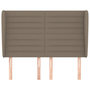 Voir la diapositive 3 : VIDAXL Tete de lit avec oreilles Taupe 147x23x118/128 cm Tissu