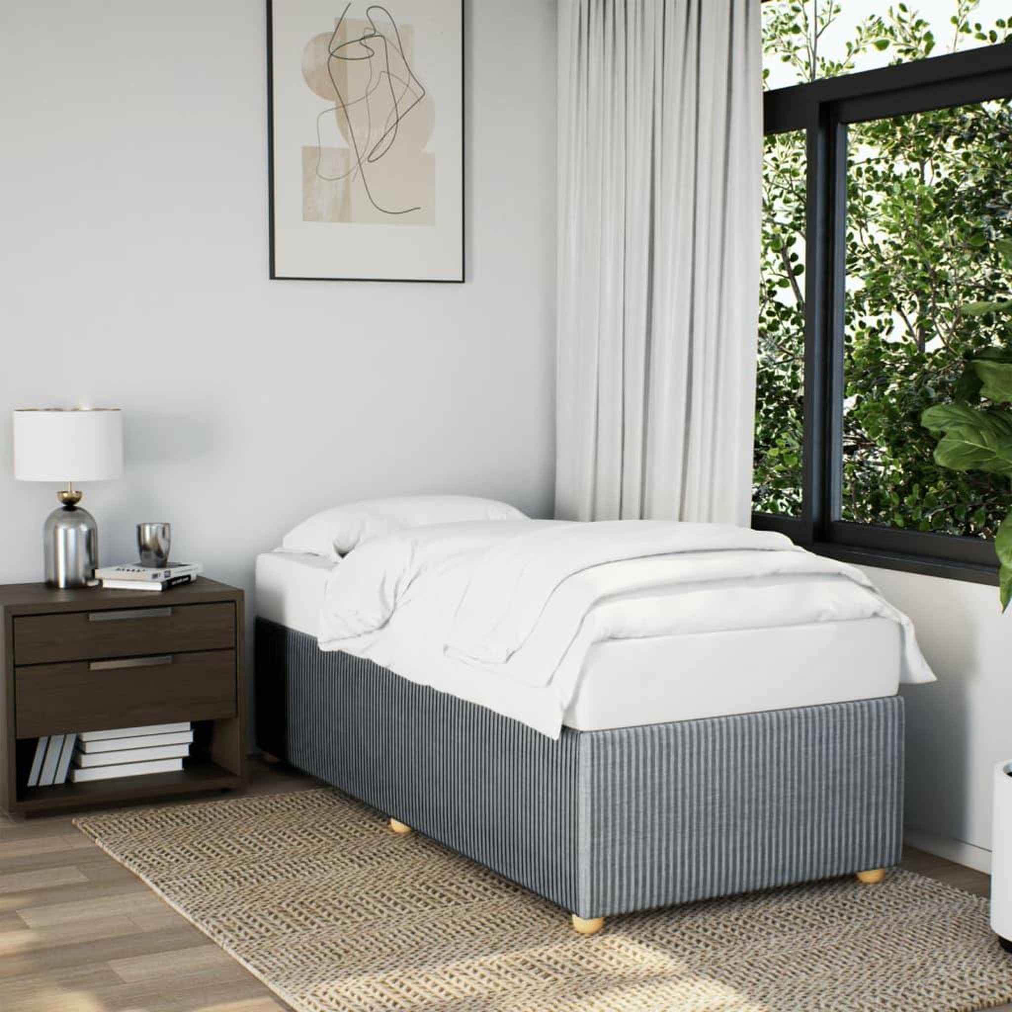 VIDAXL Cadre de lit sans matelas gris clair 80x200 cm tissu