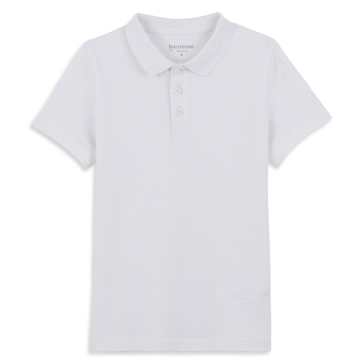 INEXTENSO Polo blanc en coton garçon
