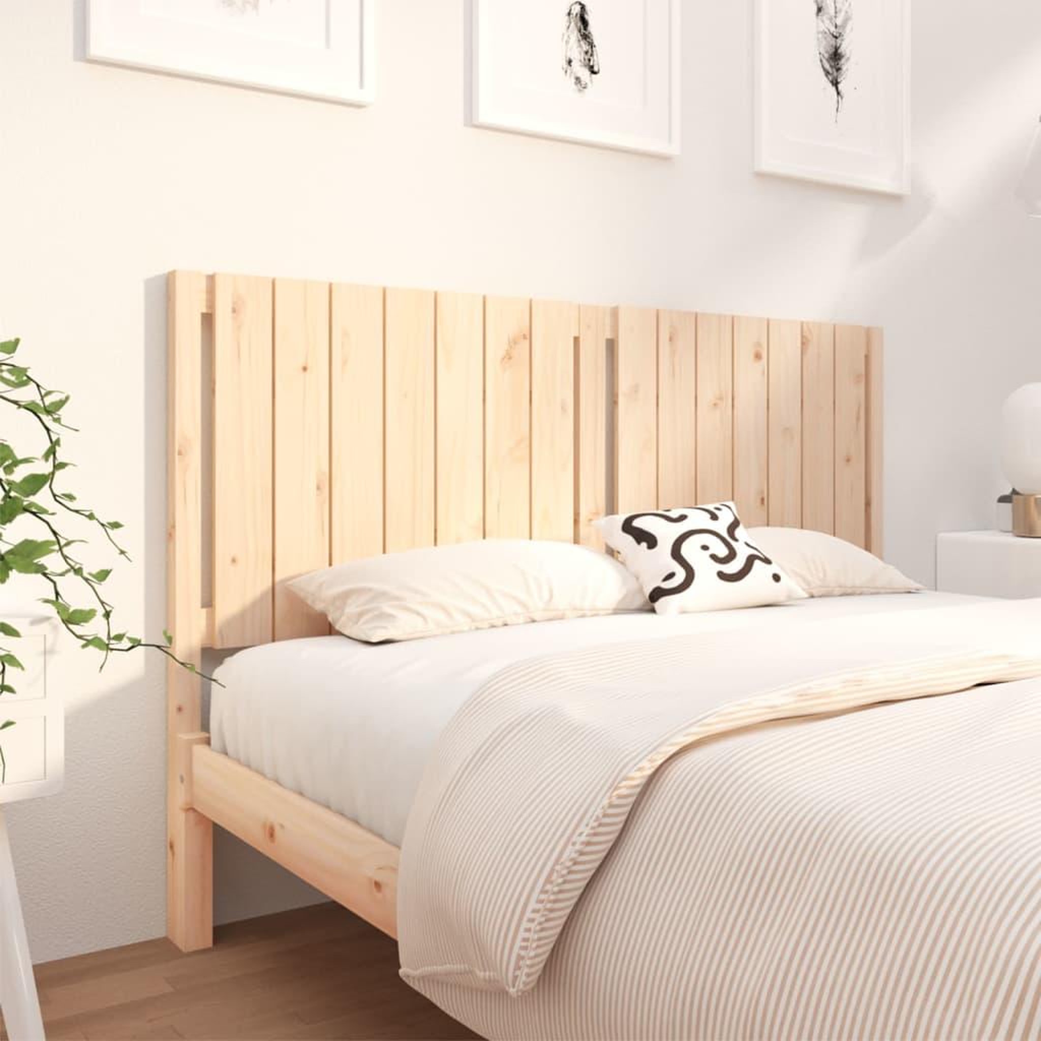 Voir la diapositive 1 : VIDAXL Tete de lit 165,5x4x100 cm Bois massif de pin
