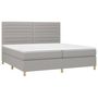 Voir la diapositive 3 : VIDAXL Sommier a lattes de lit avec matelas Gris clair 200x200cm Tissu