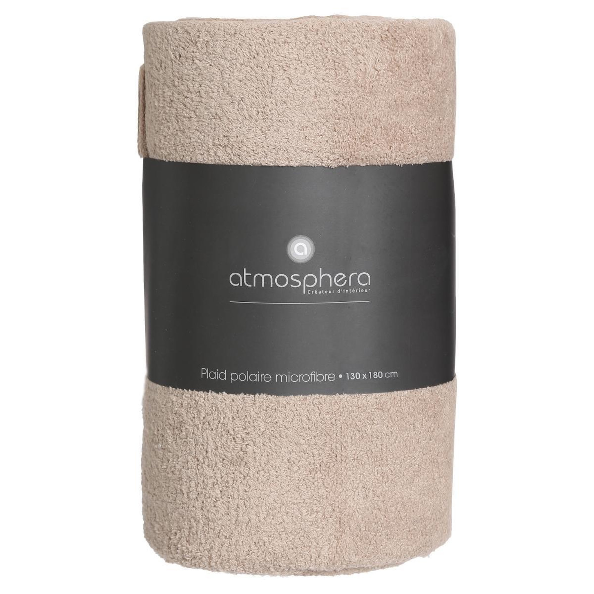 Voir la diapositive 4 : ATMOSPHERA Plaid  Microfibre  130x180cm Lin
