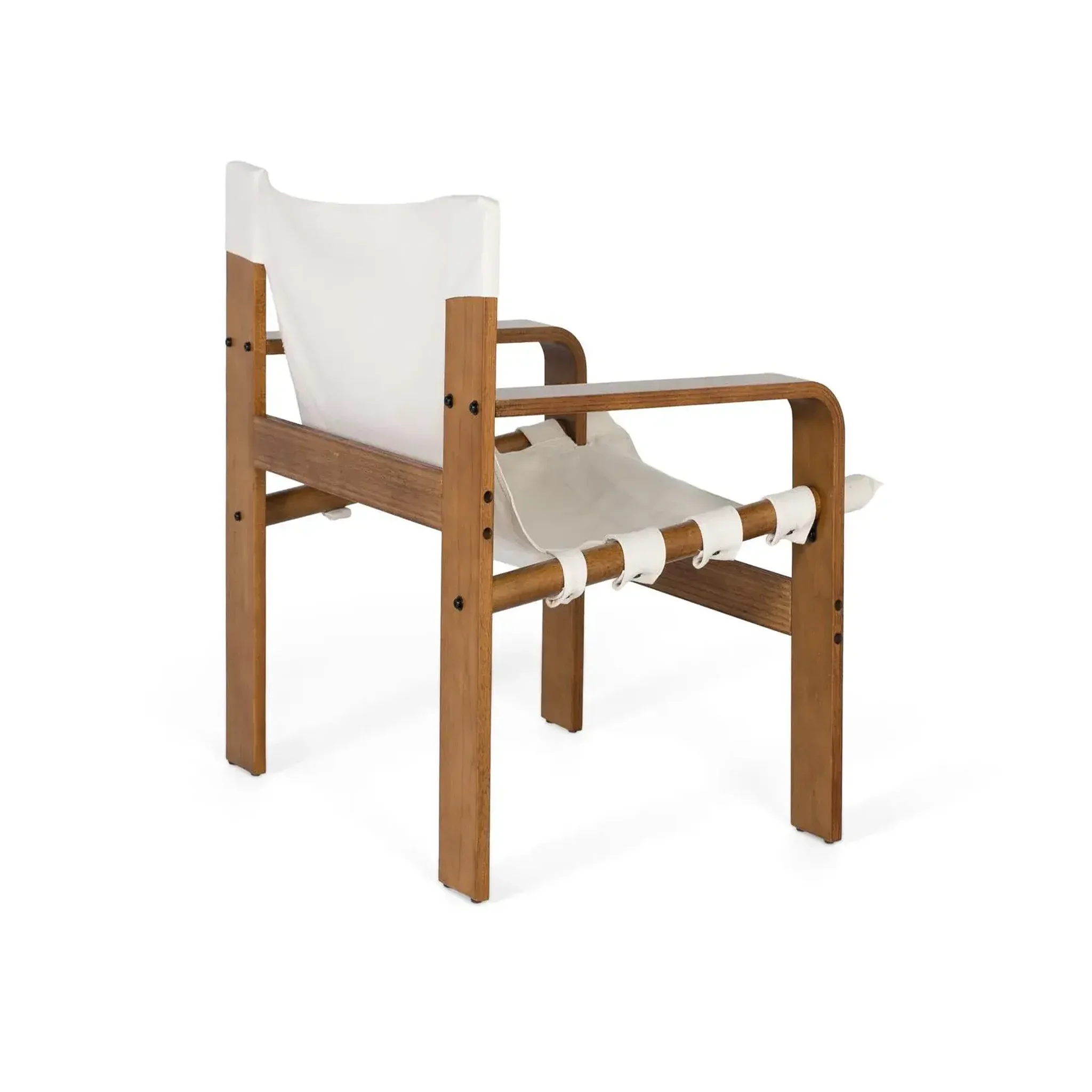 Voir la diapositive 4 : GINER Y COLOMER SL Fauteuil en bois d'hévéa 76 cm style rustique moderne