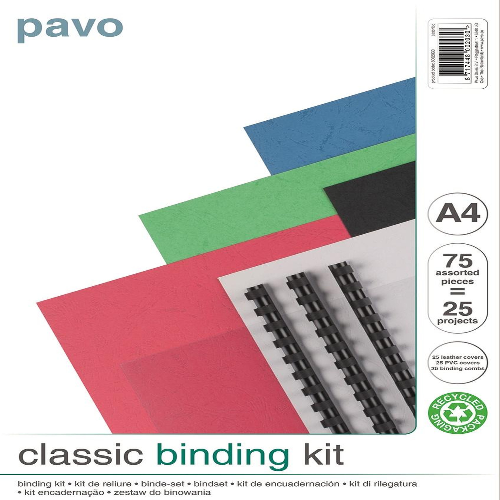 PAVO Kit de reliure pour 25 dossiers