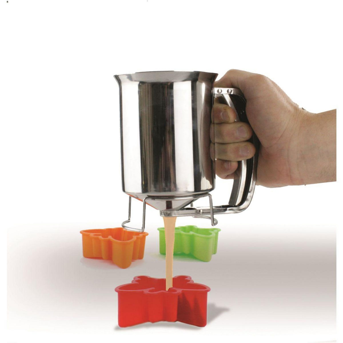 BAUMALU Entonnoir a piston en inox 10 cm x 15 cm