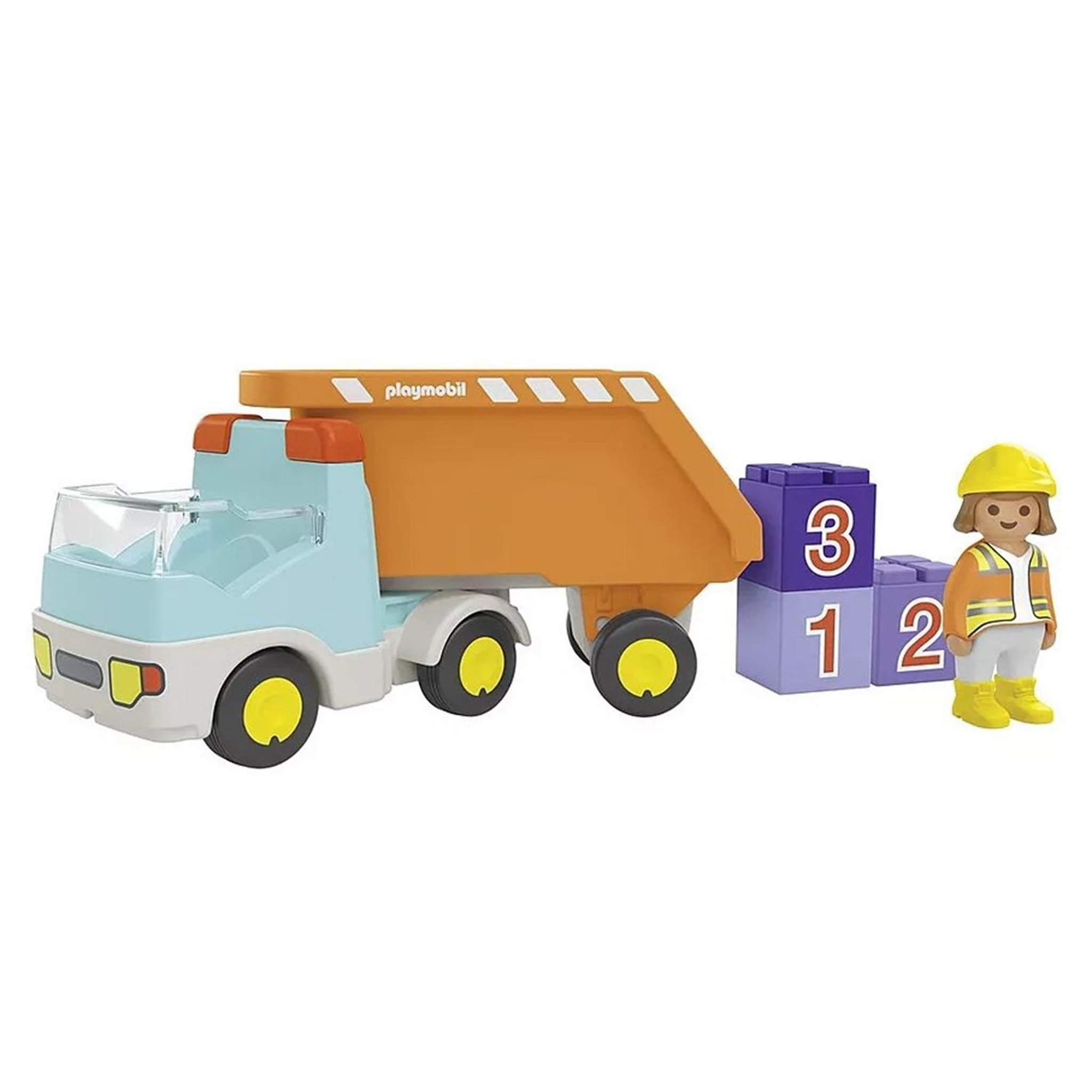 Voir la diapositive 2 : PLAYMOBIL PLAYMOBIL Junior 71685 Camion benne, Des 12 mois