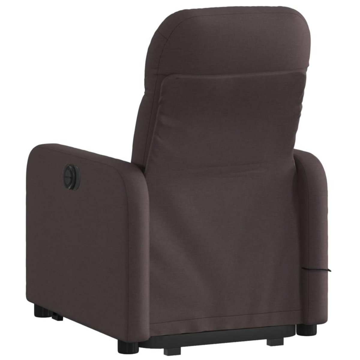 VIDAXL Fauteuil inclinable de massage Marron fonce Tissu