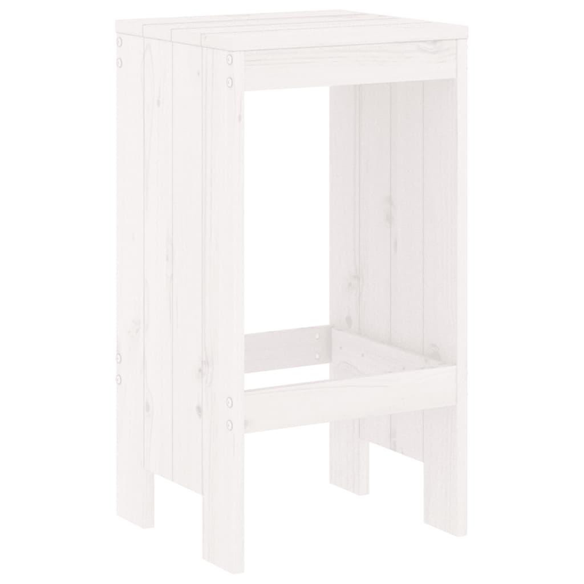 Voir la diapositive 4 : VIDAXL Ensemble de bar de jardin 5 pcs blanc bois massif de pin